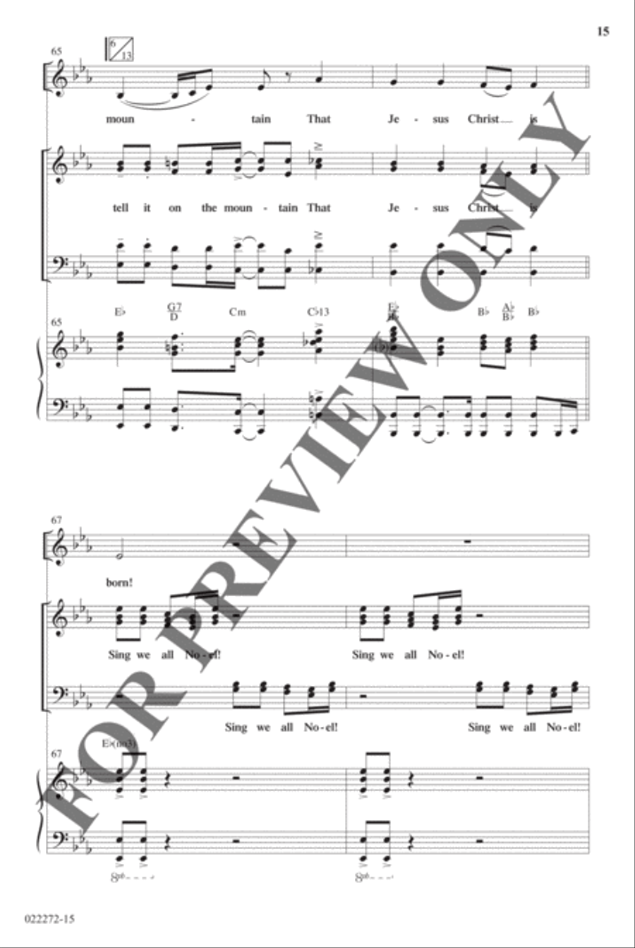 Best-Selling Christmas Anthem Pak Vol 1 - Anthem Preview Pak Hymn Anthems scores gallery preview page 16