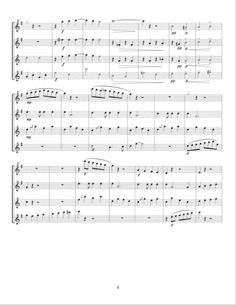 We Need A Little Christmas Woodwind Quintet scores gallery preview page 4