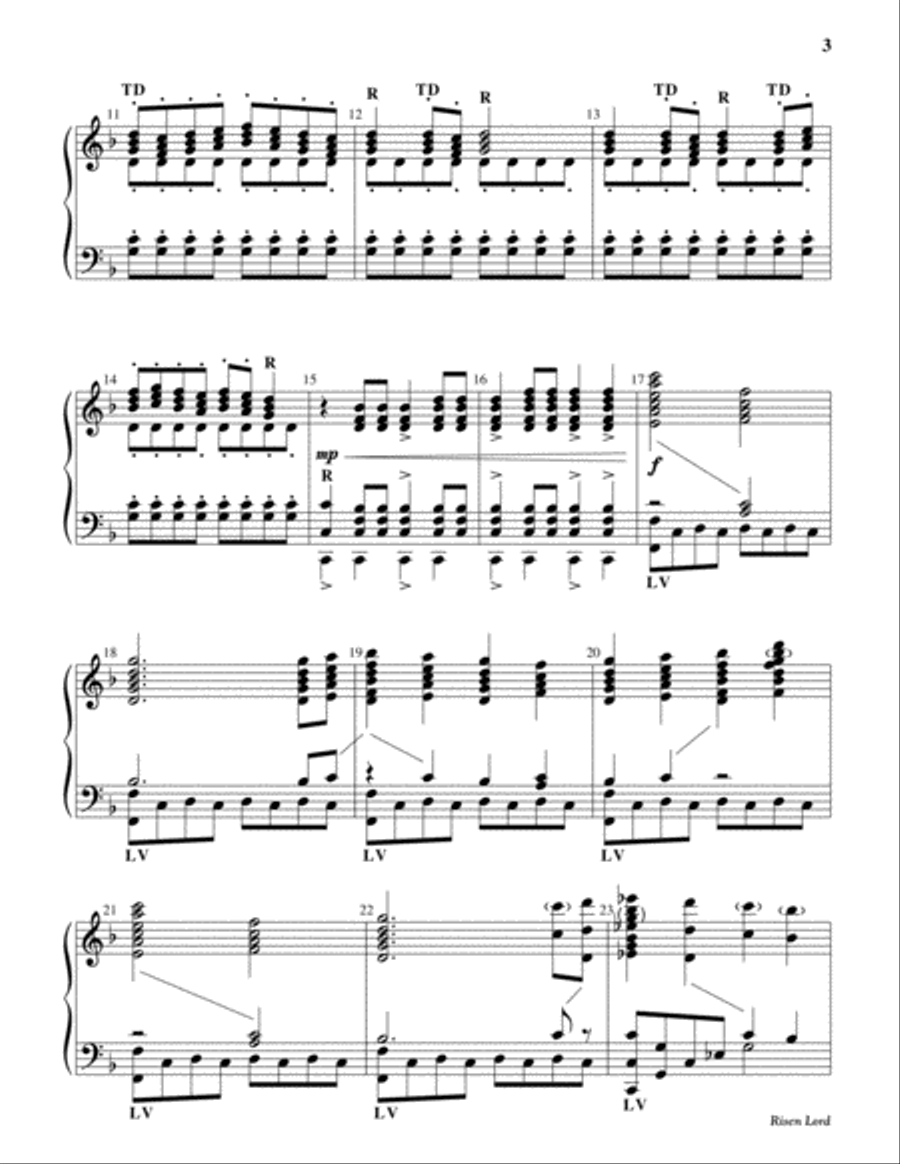 Risen Lord Risen Lord Handbell Choir scores gallery preview page 3