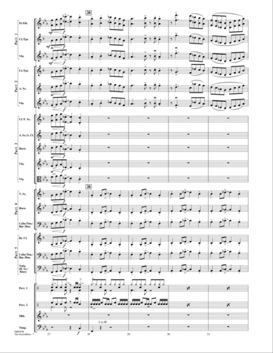 The Incredibles - Conductor Score (Full Score) Concert Band scores gallery preview page 6