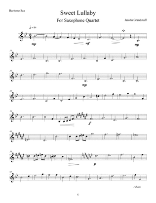 Sweet Lullaby (Baritone Sax)