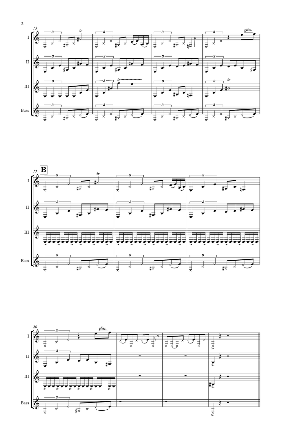 Mephisto Dances for clarinet quartet Clarinet Quartet scores gallery preview page 4