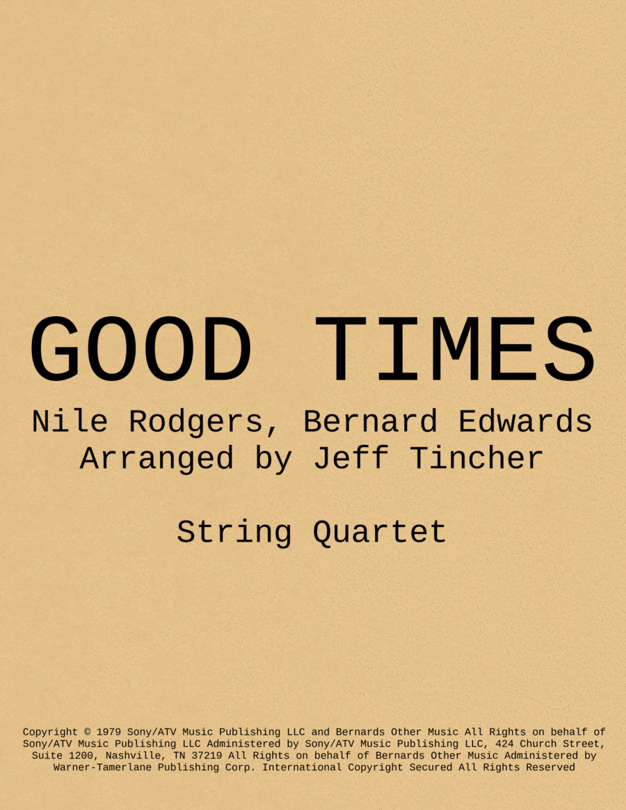 Good Times String Quartet scores gallery preview page 1