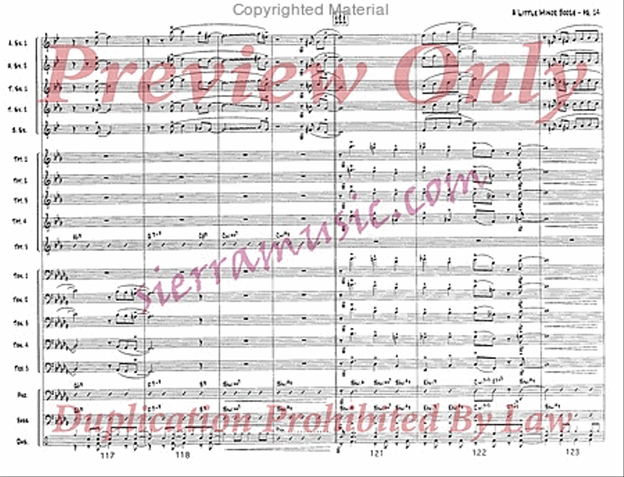 A Little Minor Booze Jazz Ensemble scores gallery preview page 15