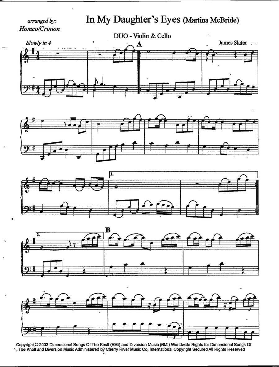 In My Daughter's Eyes String Duet scores gallery preview page 2