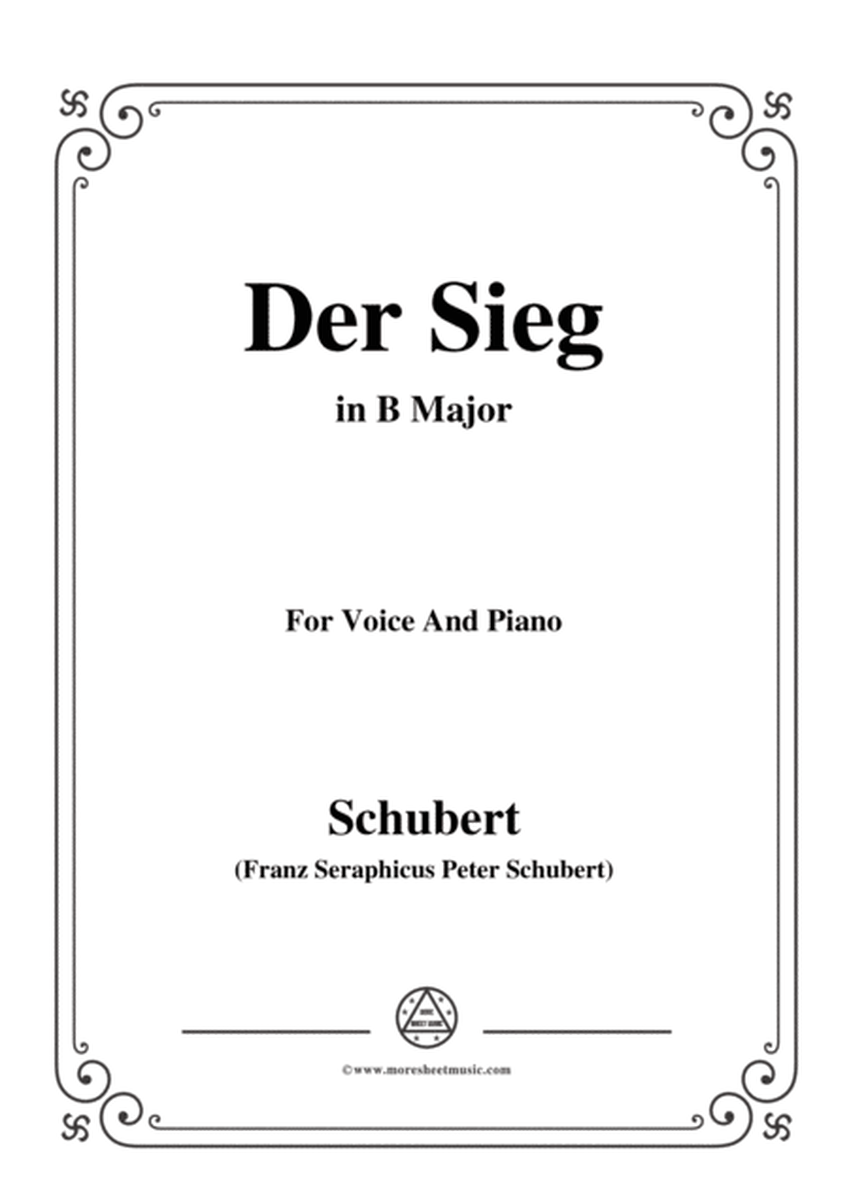 Schubert-Der Sieg,in B Major,for Voice&Piano image number null