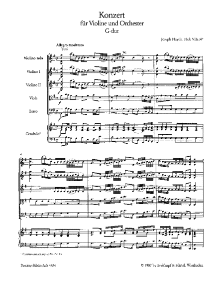 Violin Concerto in G major Hob VIIa:4*