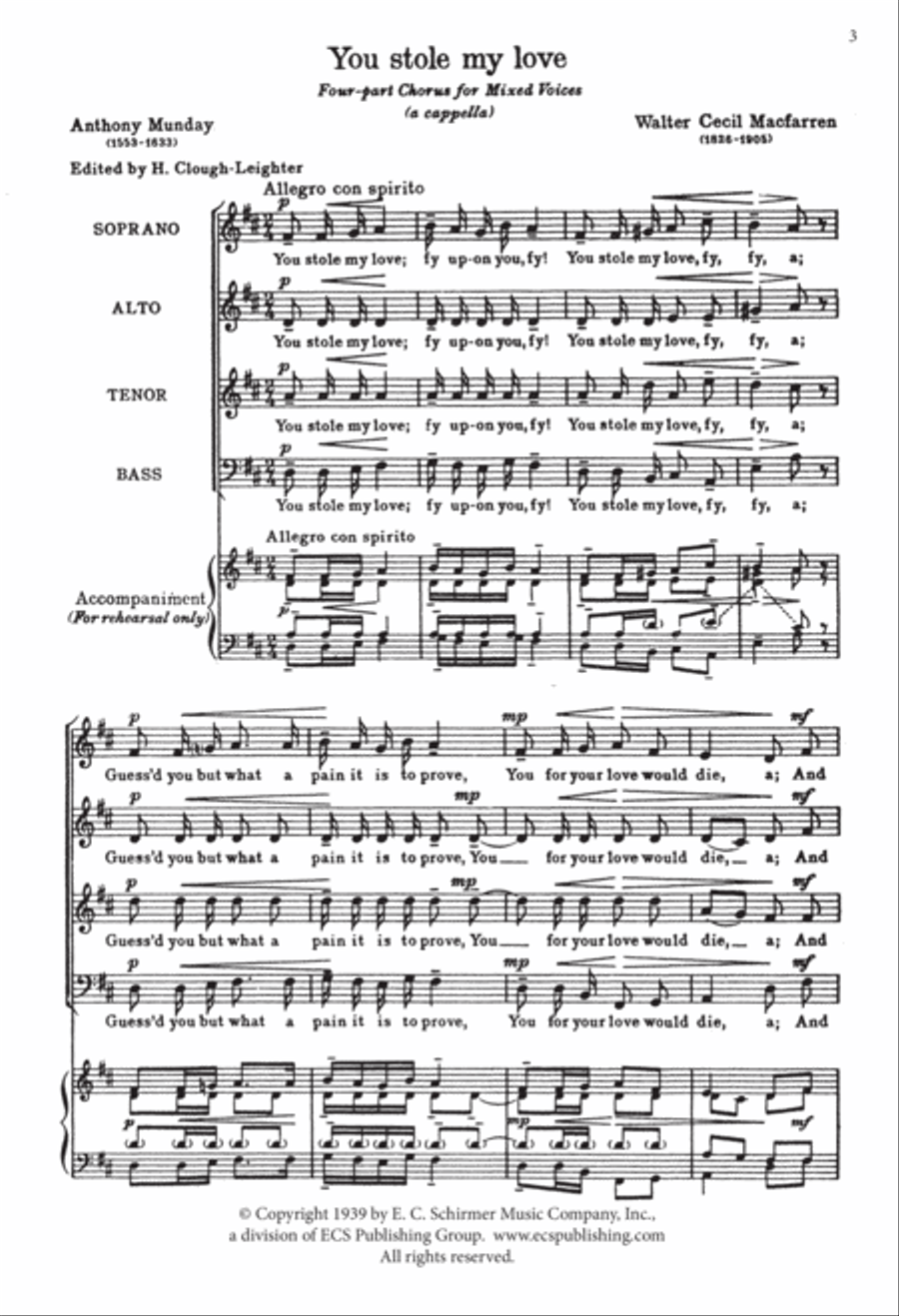 You Stole My Love 4-Part scores gallery preview page 2
