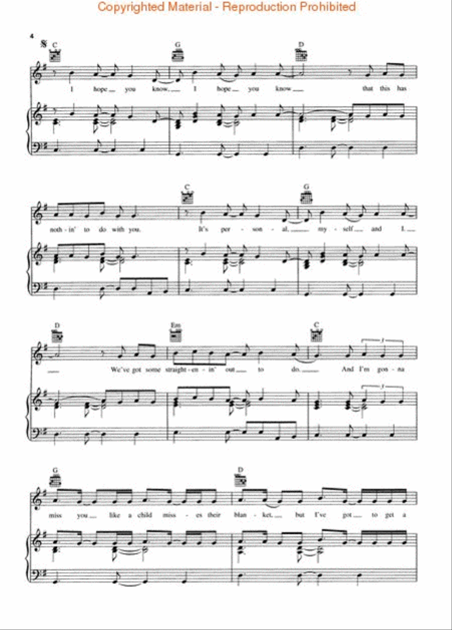 Big Girls Don't Cry Piano, Vocal scores gallery preview page 3