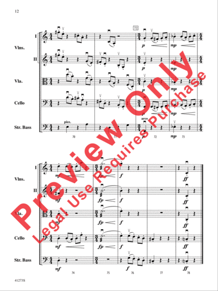 Waltz for Wobbly Wilfred Waltz for Wobbly Wilfred String Orchestra scores gallery preview page 13
