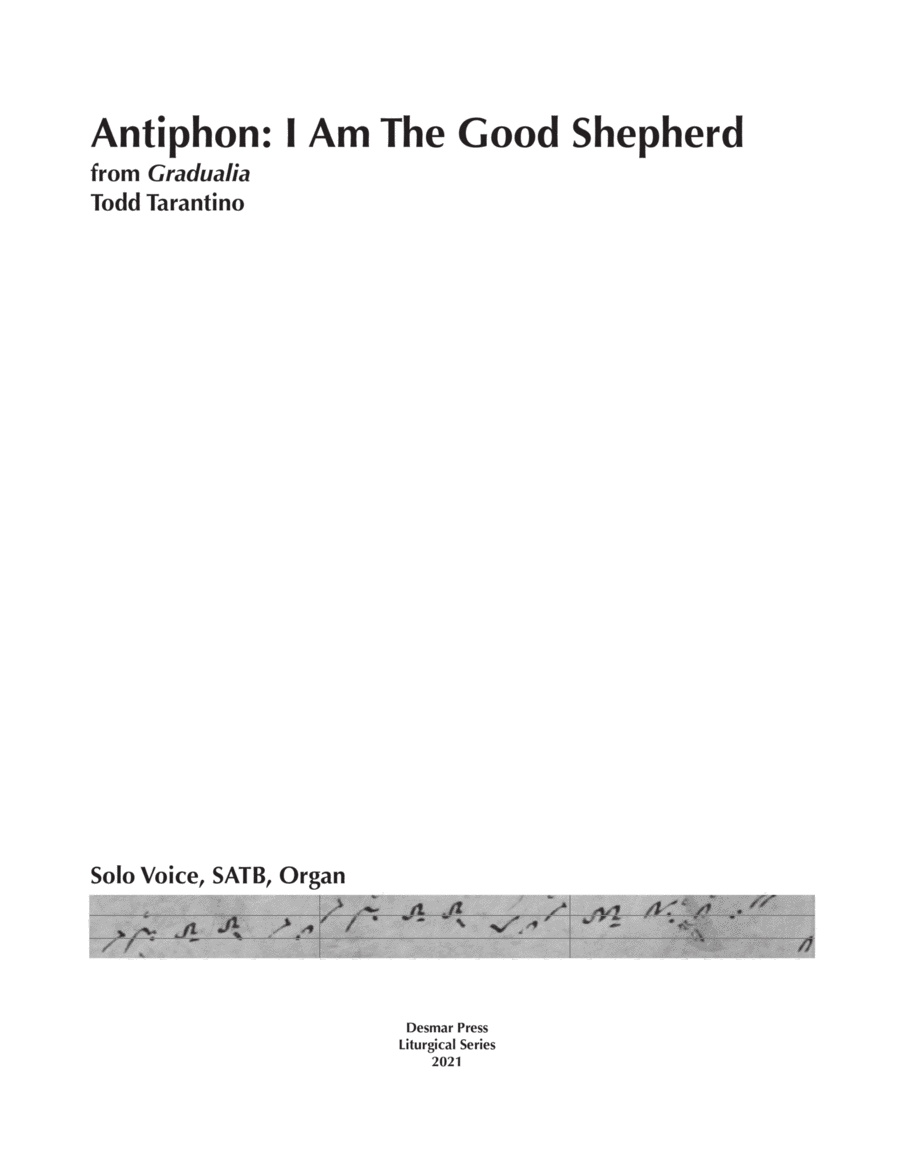 I Am the Good Shepherd (version for solo voice, SATB, organ) 4-Part scores gallery preview page 1