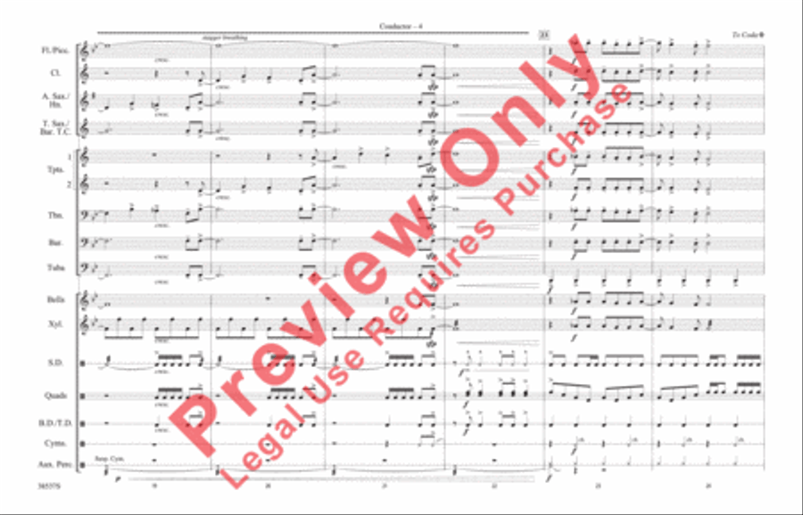 Finale (Don't Feed the Plants) Marching Band scores gallery preview page 5