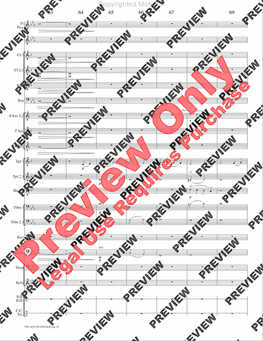 The Age of Chivalry Concert Band scores gallery preview page 13
