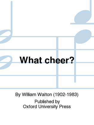 Book cover for What cheer?
