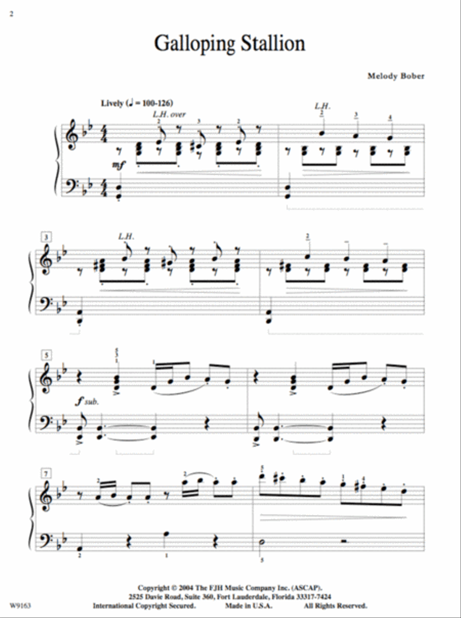 Galloping Stallion Piano Solo scores gallery preview page 2