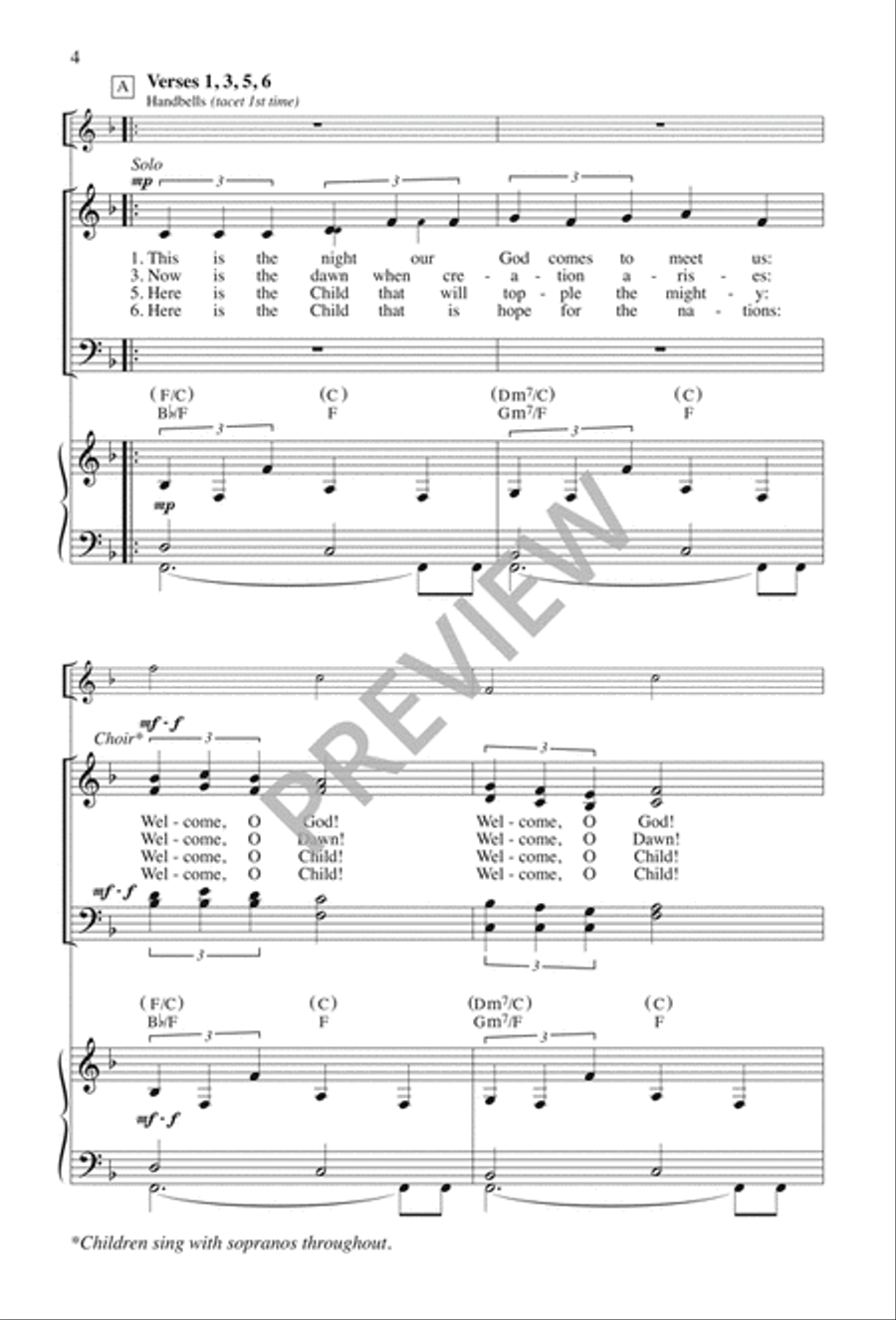 Welcome the Child 4-Part scores gallery preview page 5