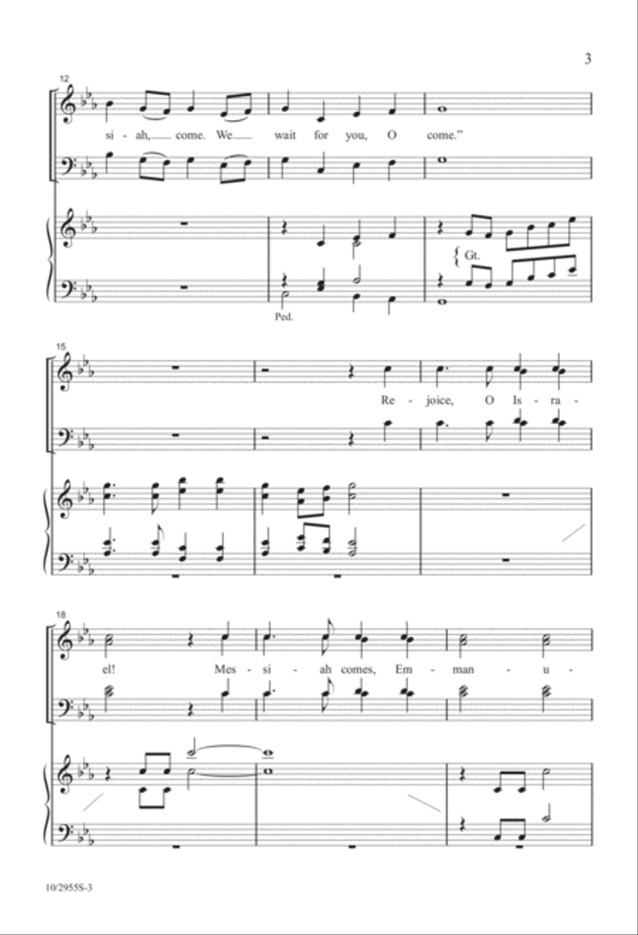 Messiah Comes, Emmanuel! Messiah Comes, Emmanuel! 4-Part scores gallery preview page 3