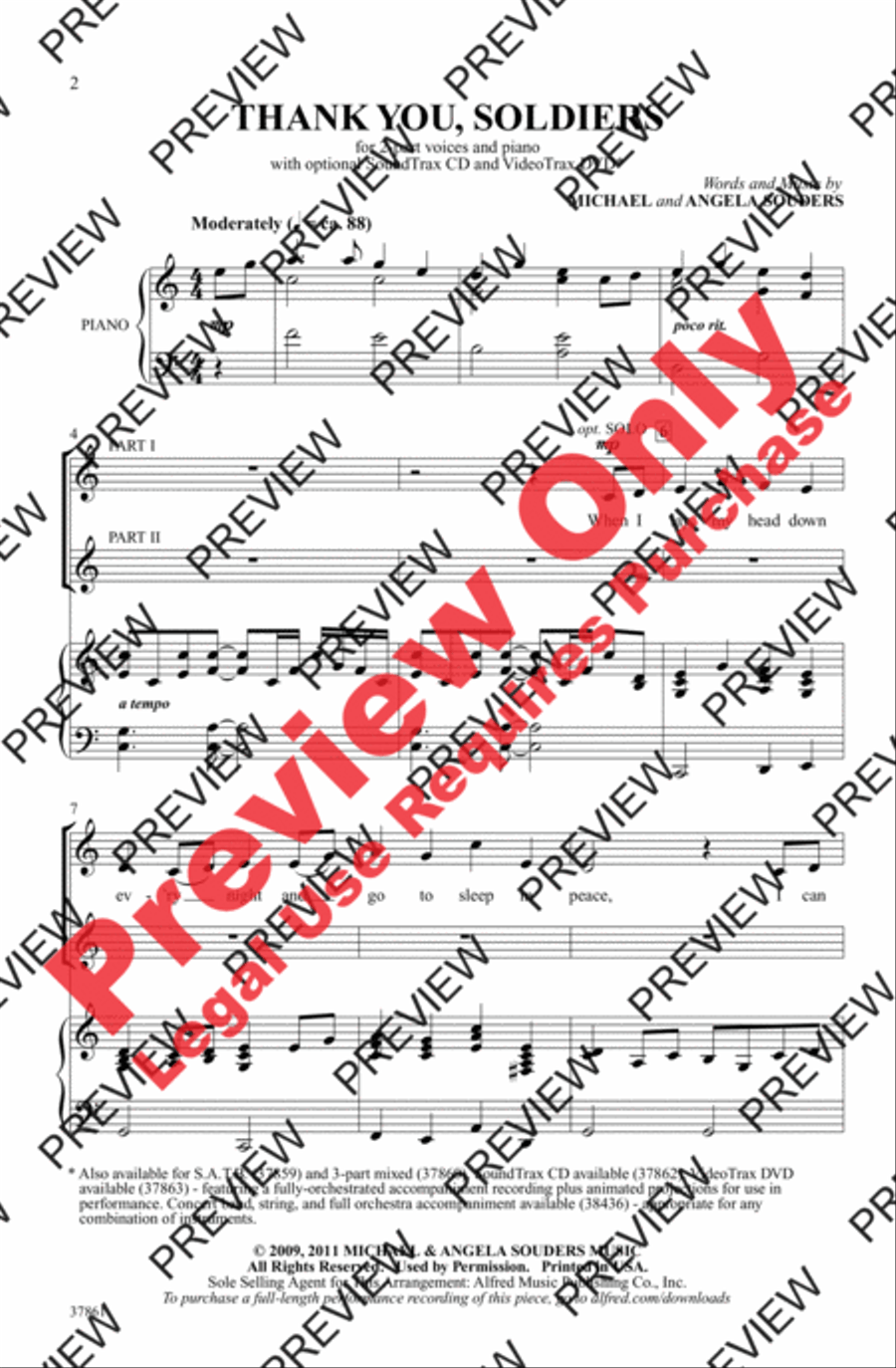Thank You, Soldiers 2-Part scores gallery preview page 2
