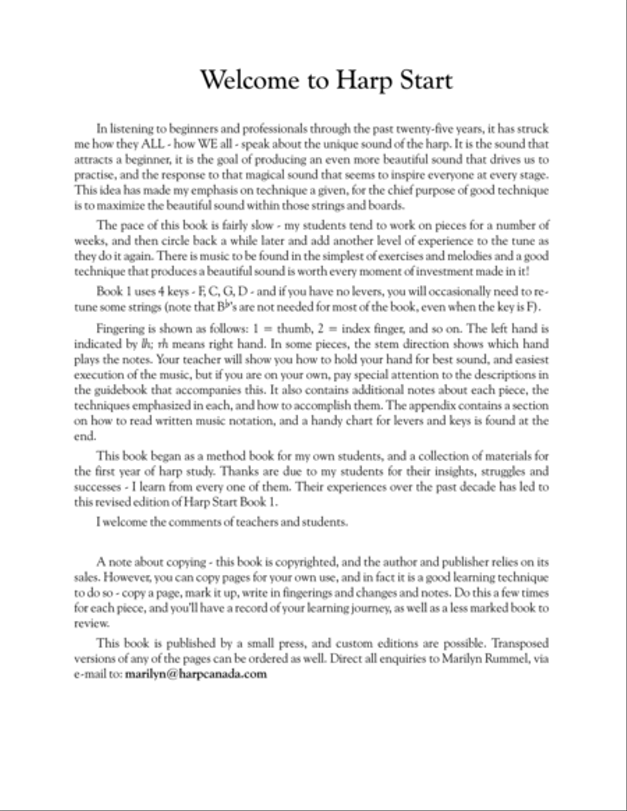 Harp Start Book 1 Harp scores gallery preview page 4