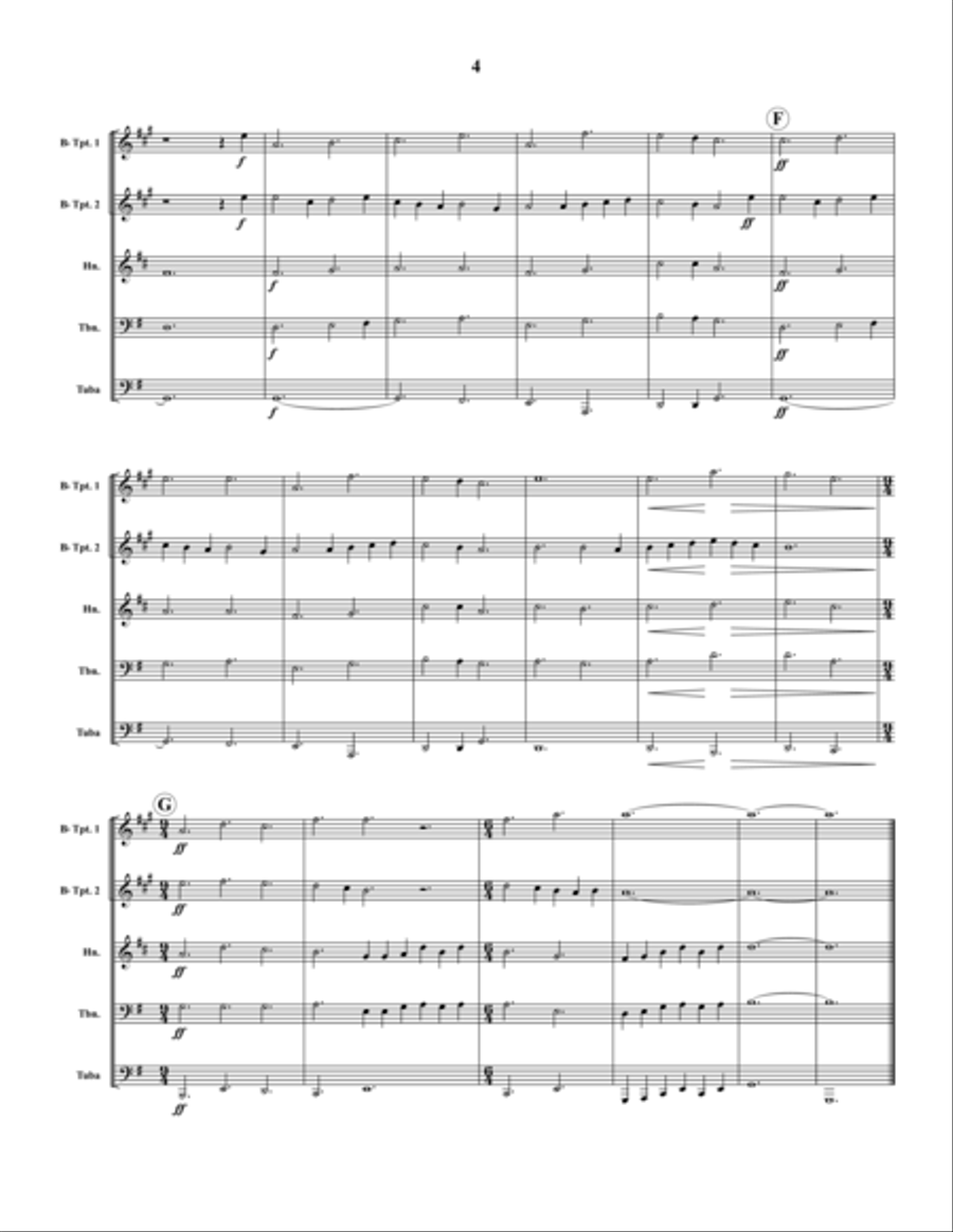 Sussex Carol Brass Quintet scores gallery preview page 4