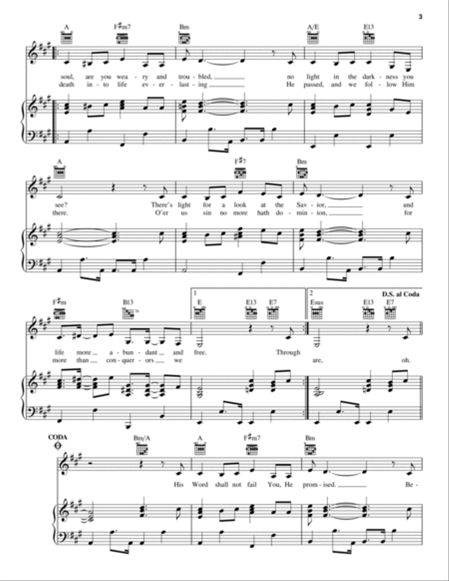Turn Your Eyes Upon Jesus Piano, Vocal, Guitar scores gallery preview page 3