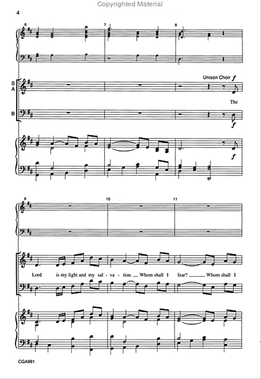 The Lord Is My Light and My Salvation Full Score 3-Part scores gallery preview page 3