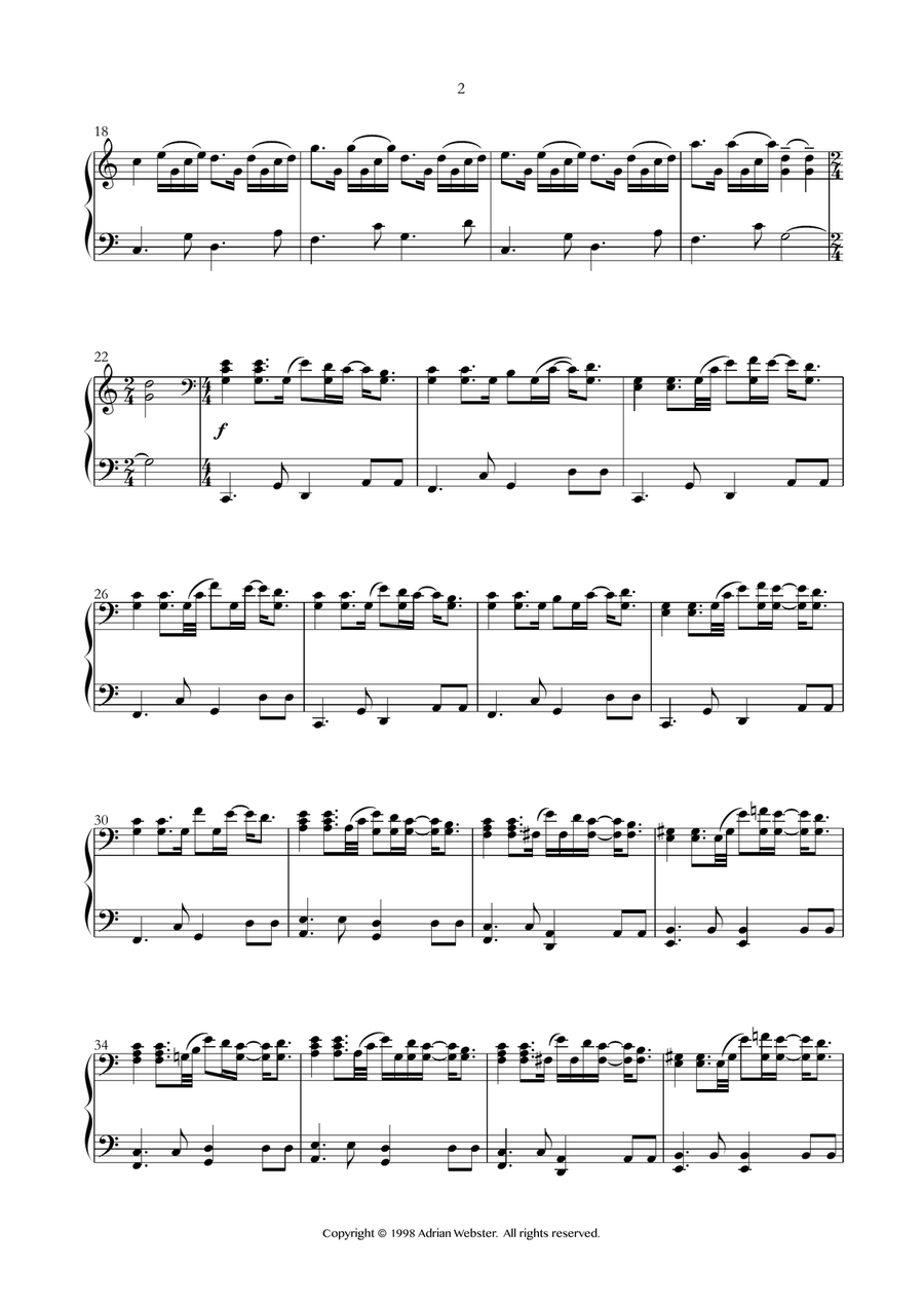 Wedding Piano Songs - CrusaderBeach - Beautiful Piano Wedding Music Piano Solo scores gallery preview page 3