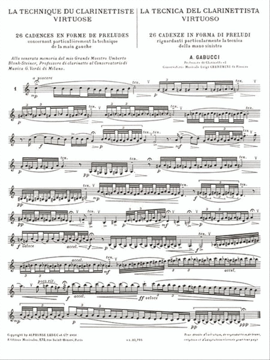 26 Cadences En Forme De Preludes (clarinet Solo) Clarinet Solo scores gallery preview page 2
