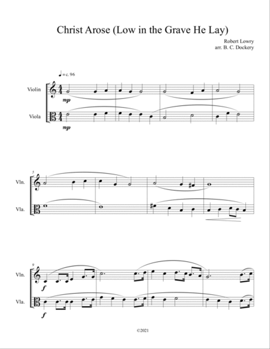 10 Easter Duets for Violin and Viola - Vol. 1 String Duet scores gallery preview page 5