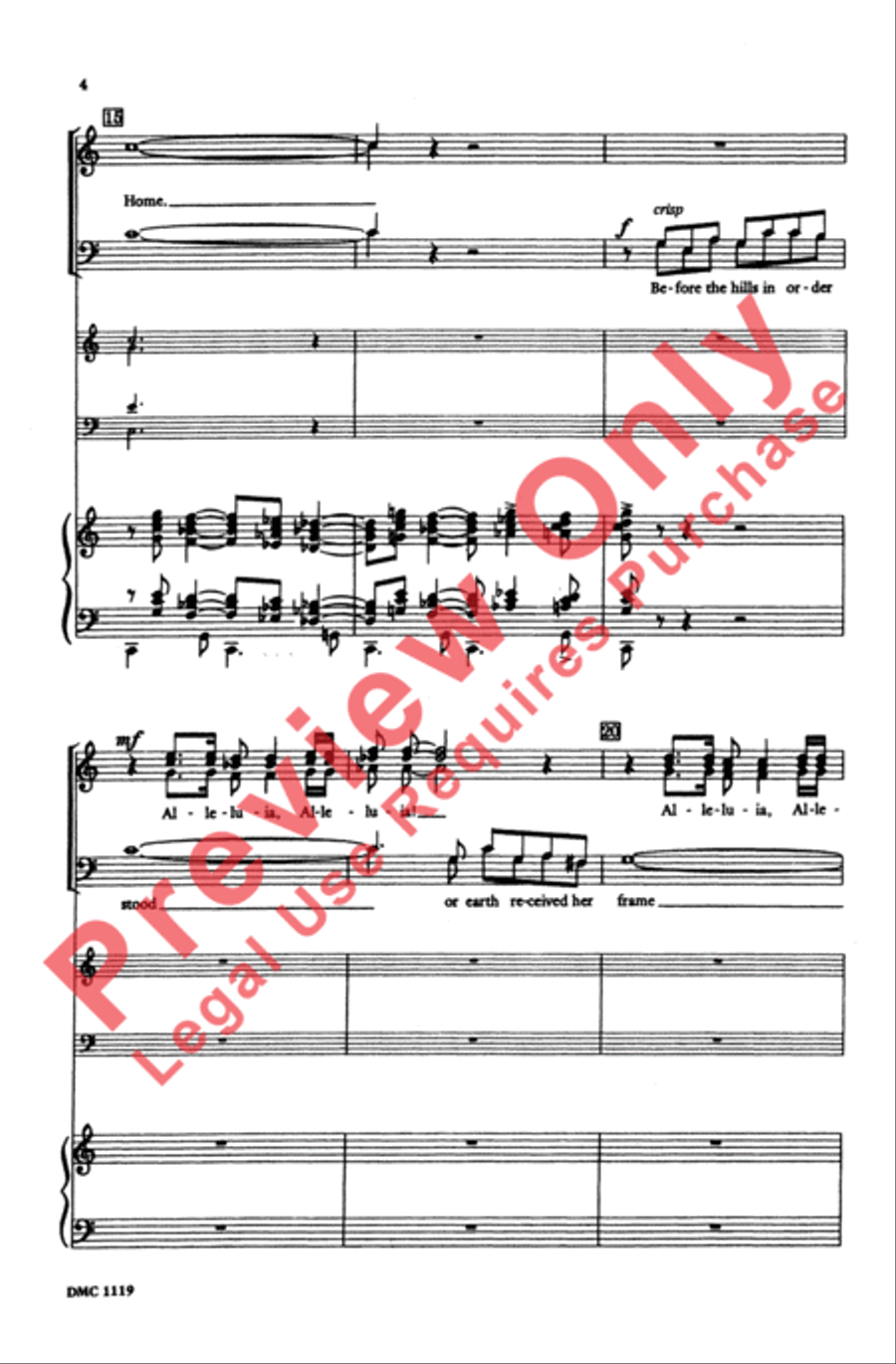 Festival Piece on St. Anne 4-Part scores gallery preview page 4
