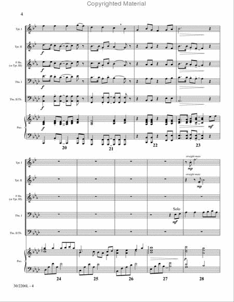 When I Can Read My Title Clear Brass Ensemble scores gallery preview page 5