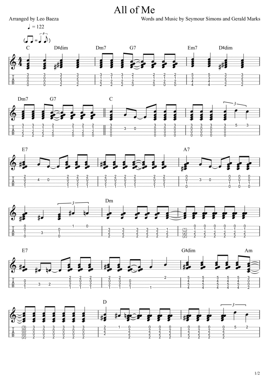 All Of Me Ukulele scores gallery preview page 1