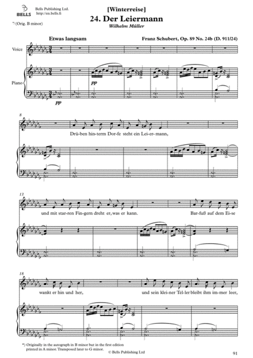 Der Leiermann, Op. 89 No. 24 (A-flat minor)