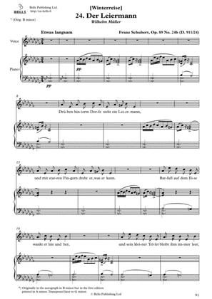Book cover for Der Leiermann, Op. 89 No. 24 (A-flat minor)