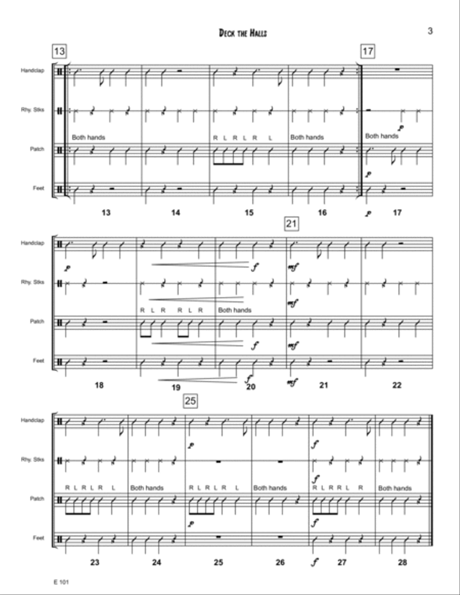 Deck the Halls Percussion Ensemble scores gallery preview page 3