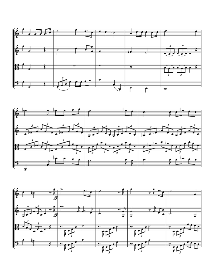 La Marseillaise for string quartet String Quartet scores gallery preview page 2