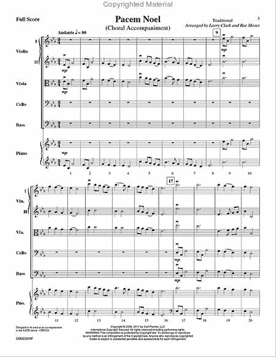 Pacem Noel Orchestra scores gallery preview page 2