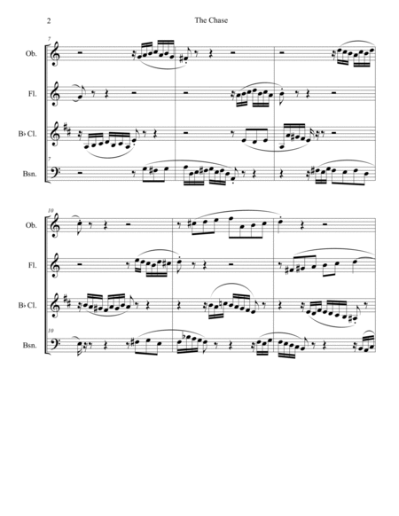 The Chase - WW Quartet - based on Bach Invention #1 image number null