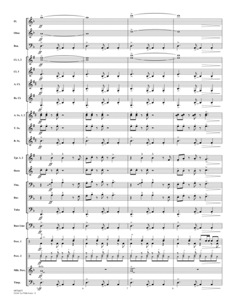 Livin' La Vida Loca (arr. John Higgins) - Full Score