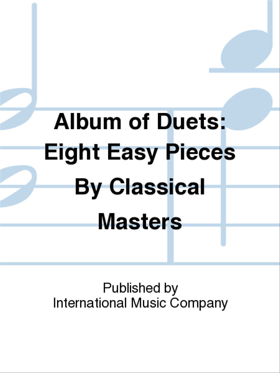 Book cover for Eight Easy Pieces By Classical Masters