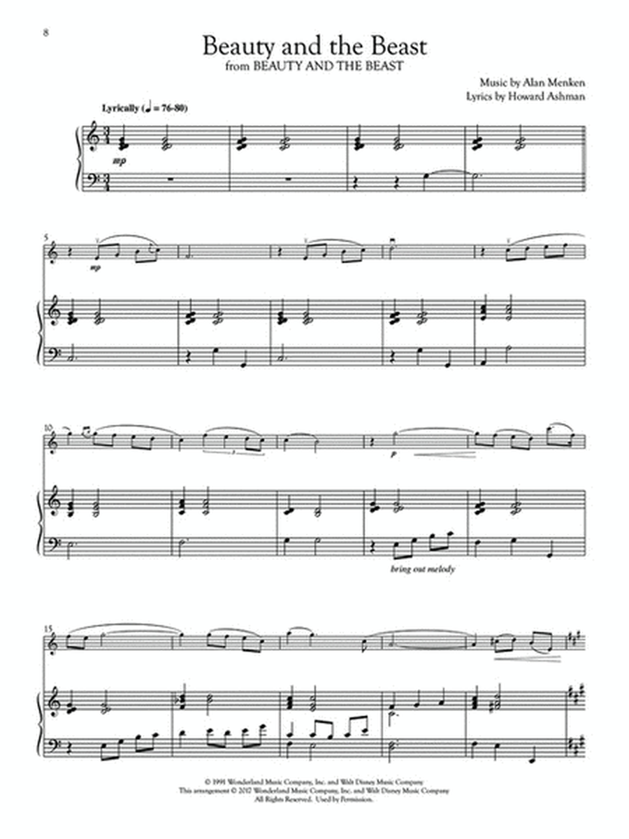 Disney Songs for Solo Violin & Piano