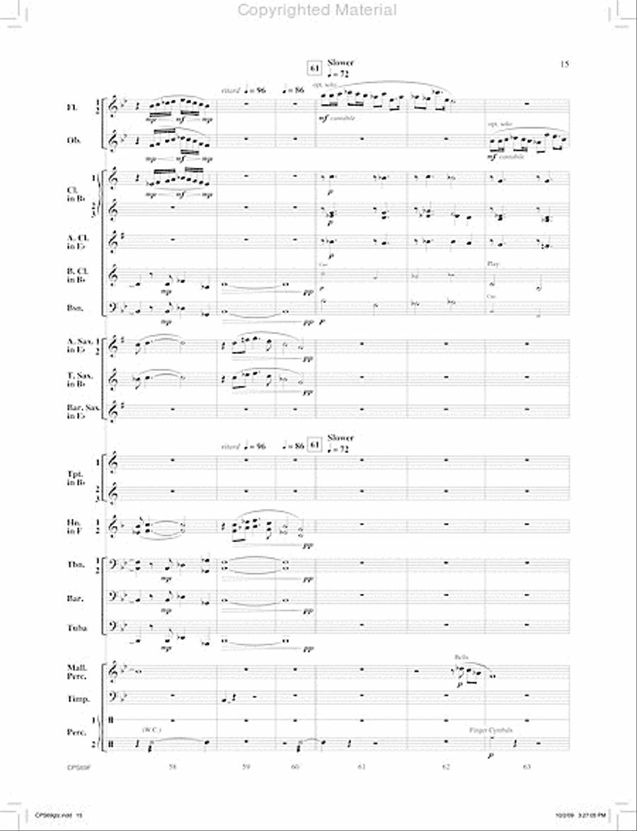 Orion's Sword Concert Band scores gallery preview page 16