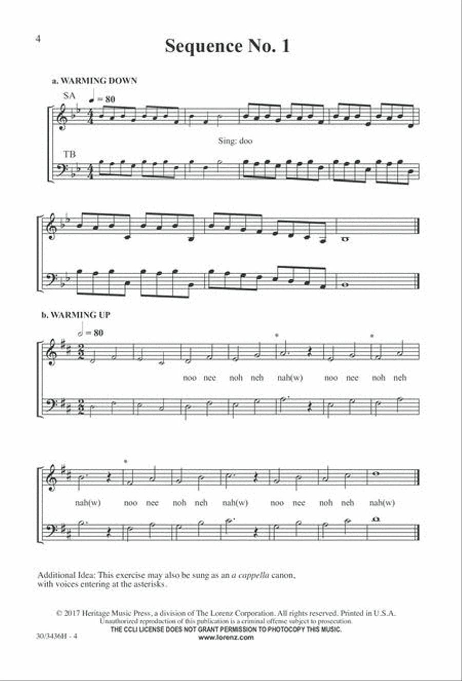 Quick-Start Choral Warm-Ups - Singer Edition 4-Part scores gallery preview page 4