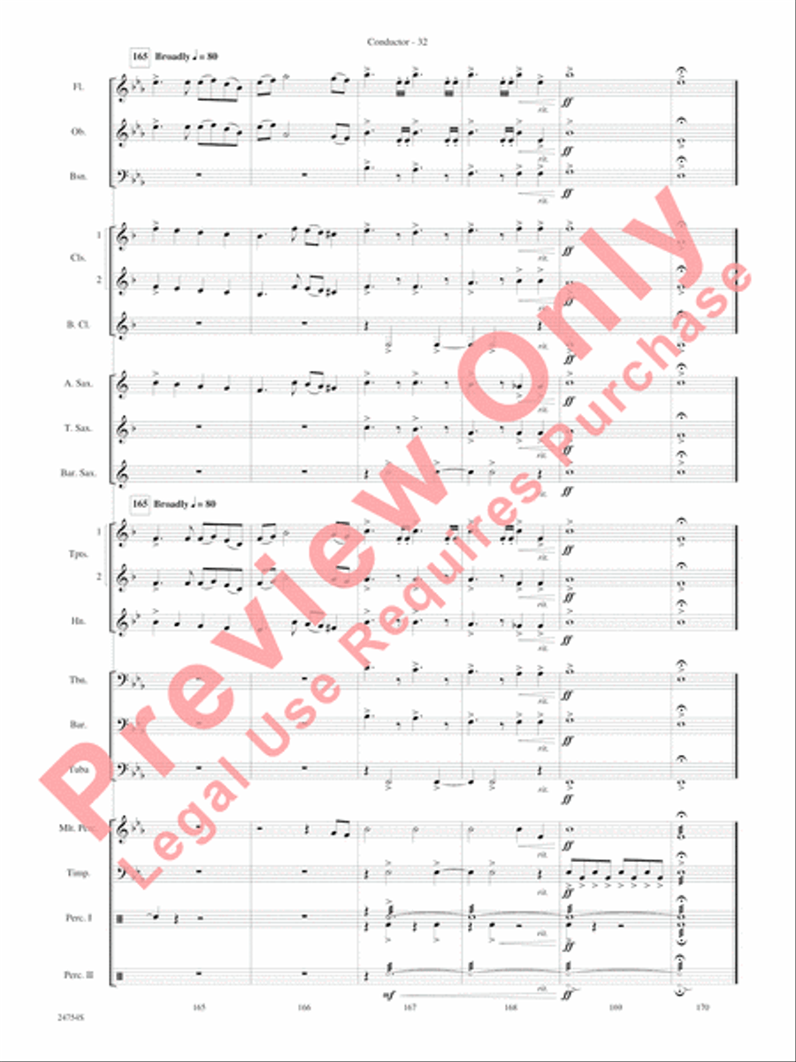 Selections from The Star Wars Saga Concert Band scores gallery preview page 35