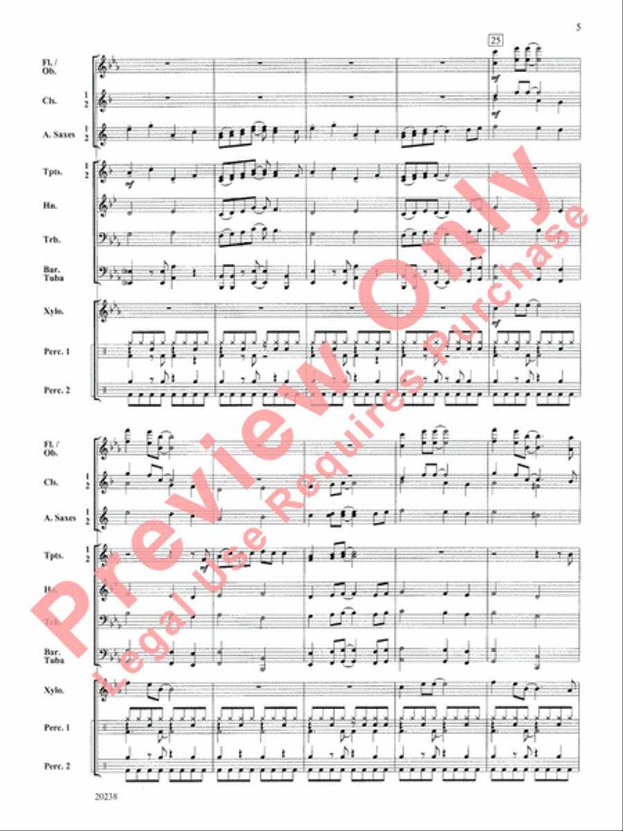 Fiesta Blues Concert Band scores gallery preview page 6