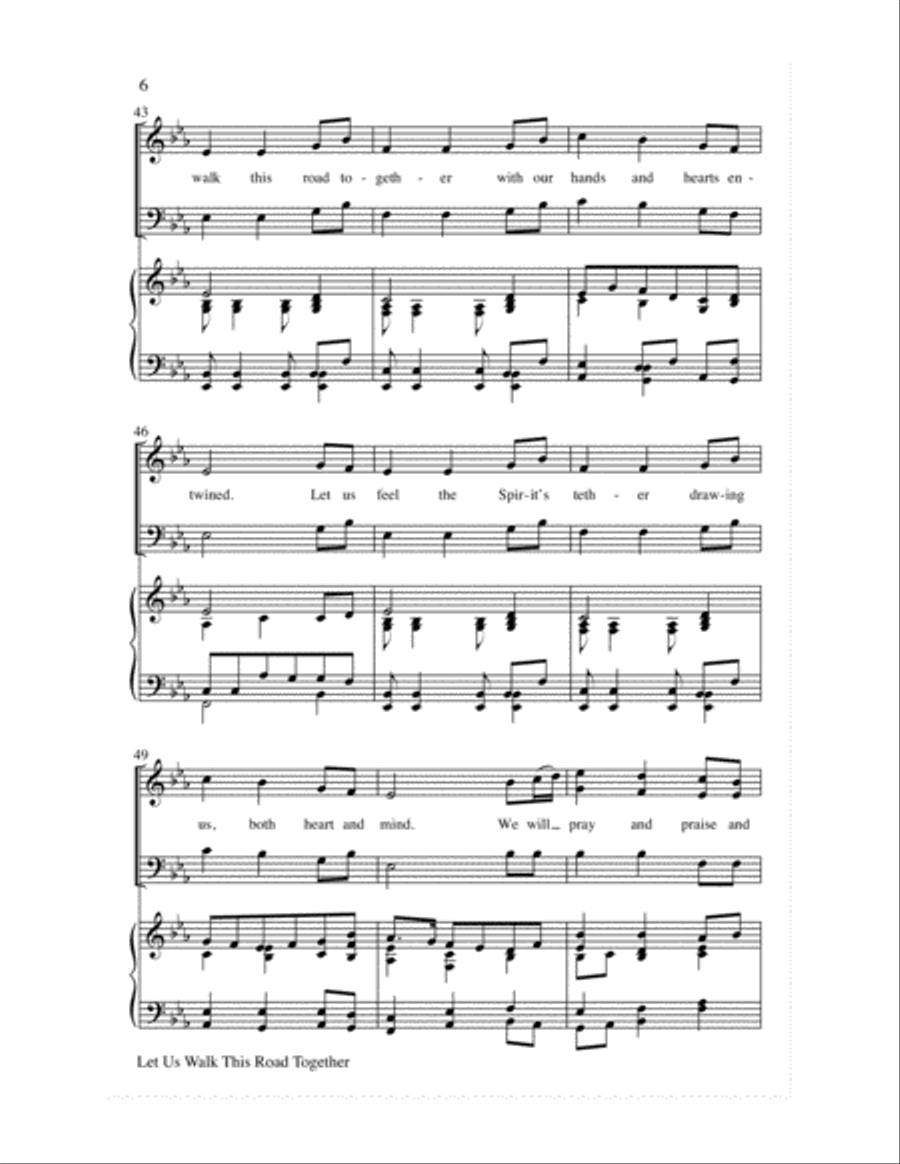 Let Us Walk This Road Together 3-Part scores gallery preview page 7