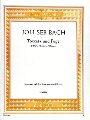 Book cover for Toccata and Fugue in D Major, BWV 912