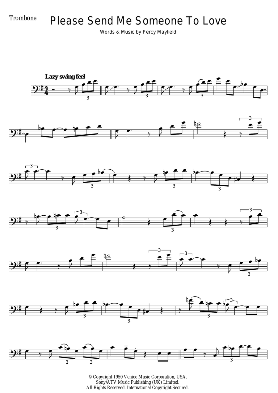 Please Send Me Someone To Love Guitar scores gallery preview page 1