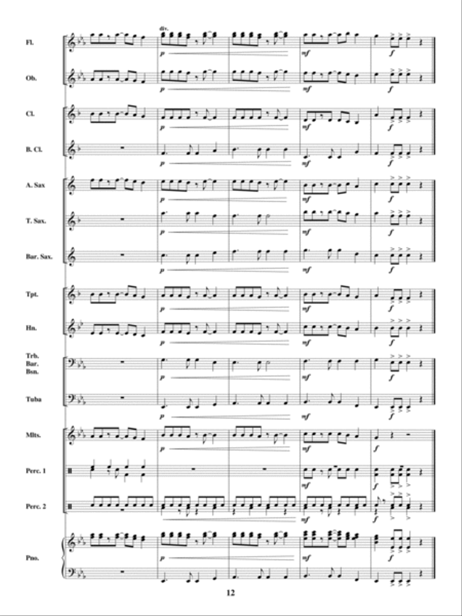 Calypso Bells Concert Band scores gallery preview page 11