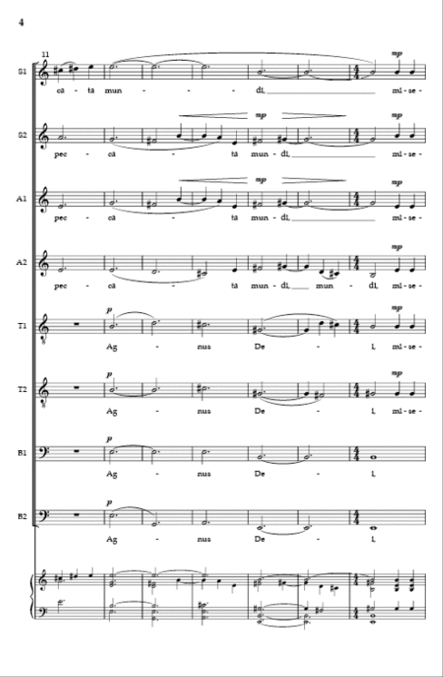 Agnus Dei Divisi scores gallery preview page 3